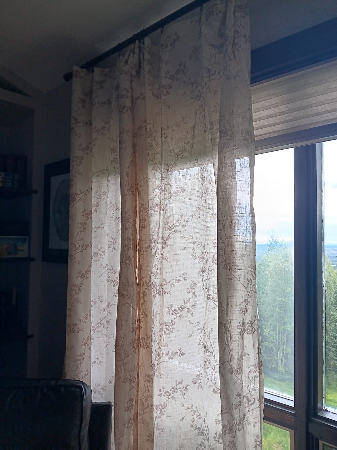 Customer photo review of Vine Blossom Linen Blend Curtains