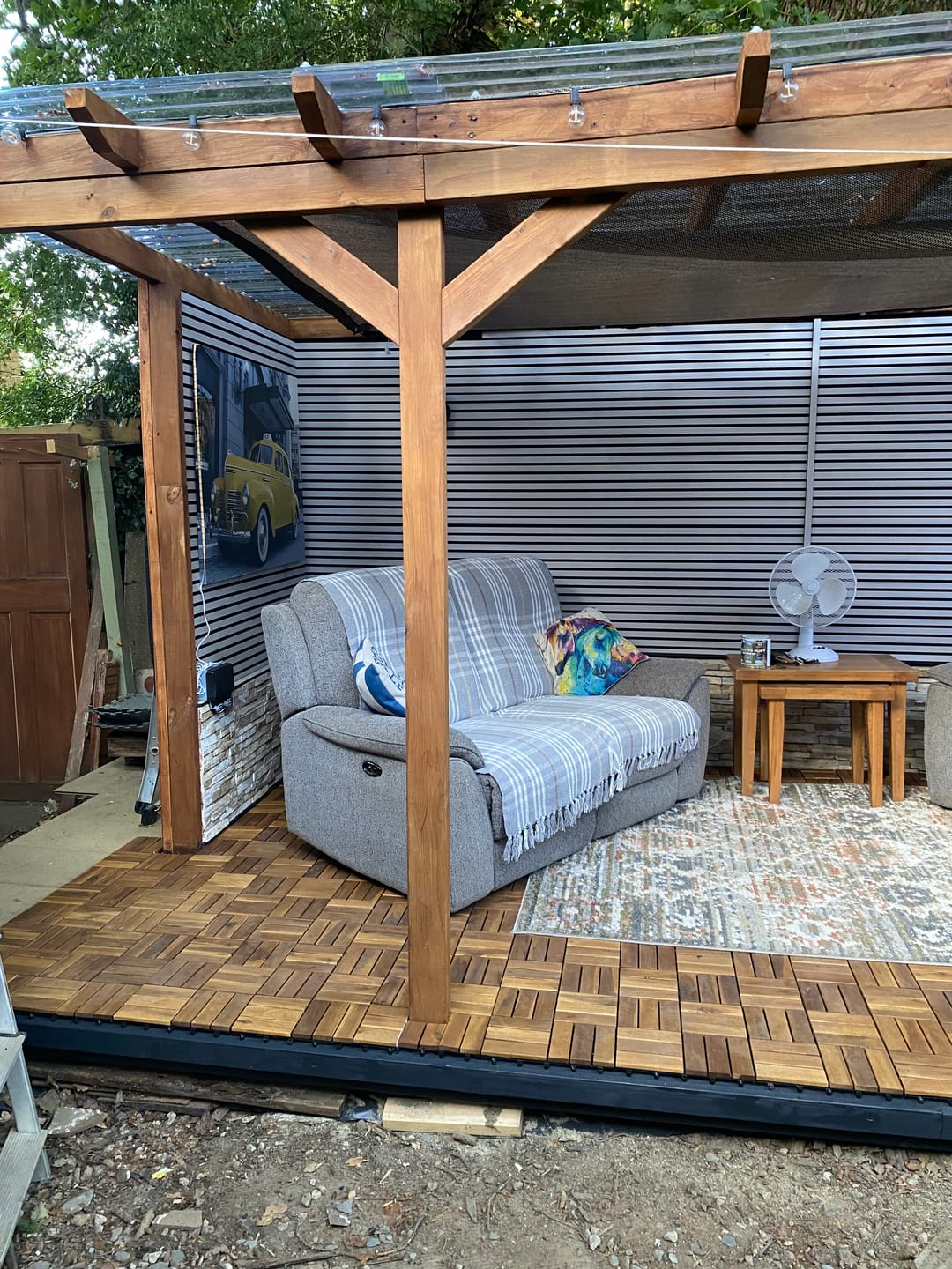 Customer photo review of Acoustic Slat Wall Panels Wooden Decorative Wall Panels Grey Oak Premium 2.4m x 0.6m