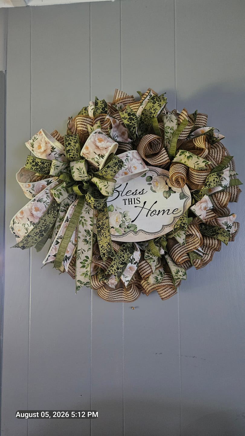 Customer photo review of 1.5"X10Yd Mini Rose Fern Green/Black RGH13022Y