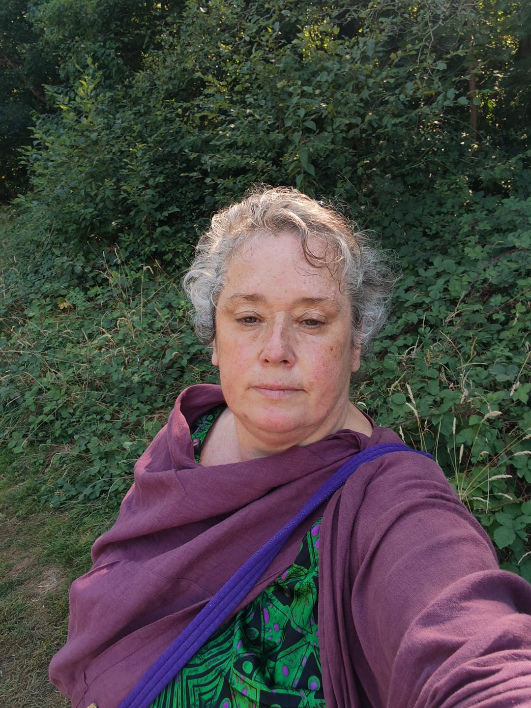 Customer photo review of NEW! LINEN Kimono Dusty Plum