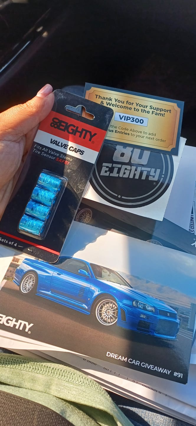 Customer photo review of 80Eighty® Teal Valve Stem Caps