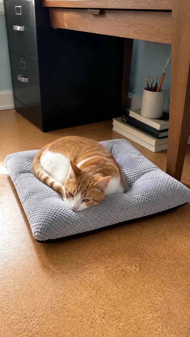 Customer photo review of Plush Haven Calming Pet Bed