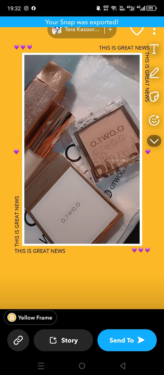 Customer photo review of O.TWO.O HIGH COVERAGE LIQUID CONCEALER