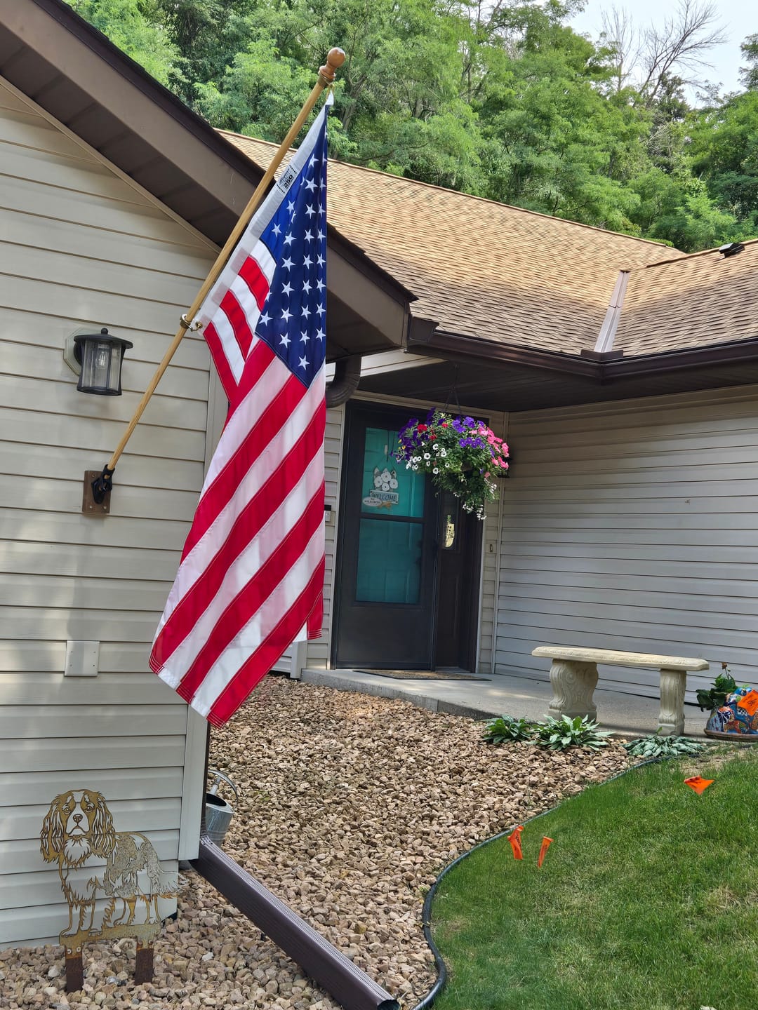 Customer photo review of 3' x 5' American Flag Set