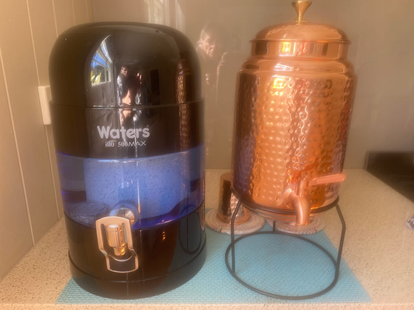 Customer photo review of 5L Pure Copper Water Dispenser with 100ml Cups & Stand