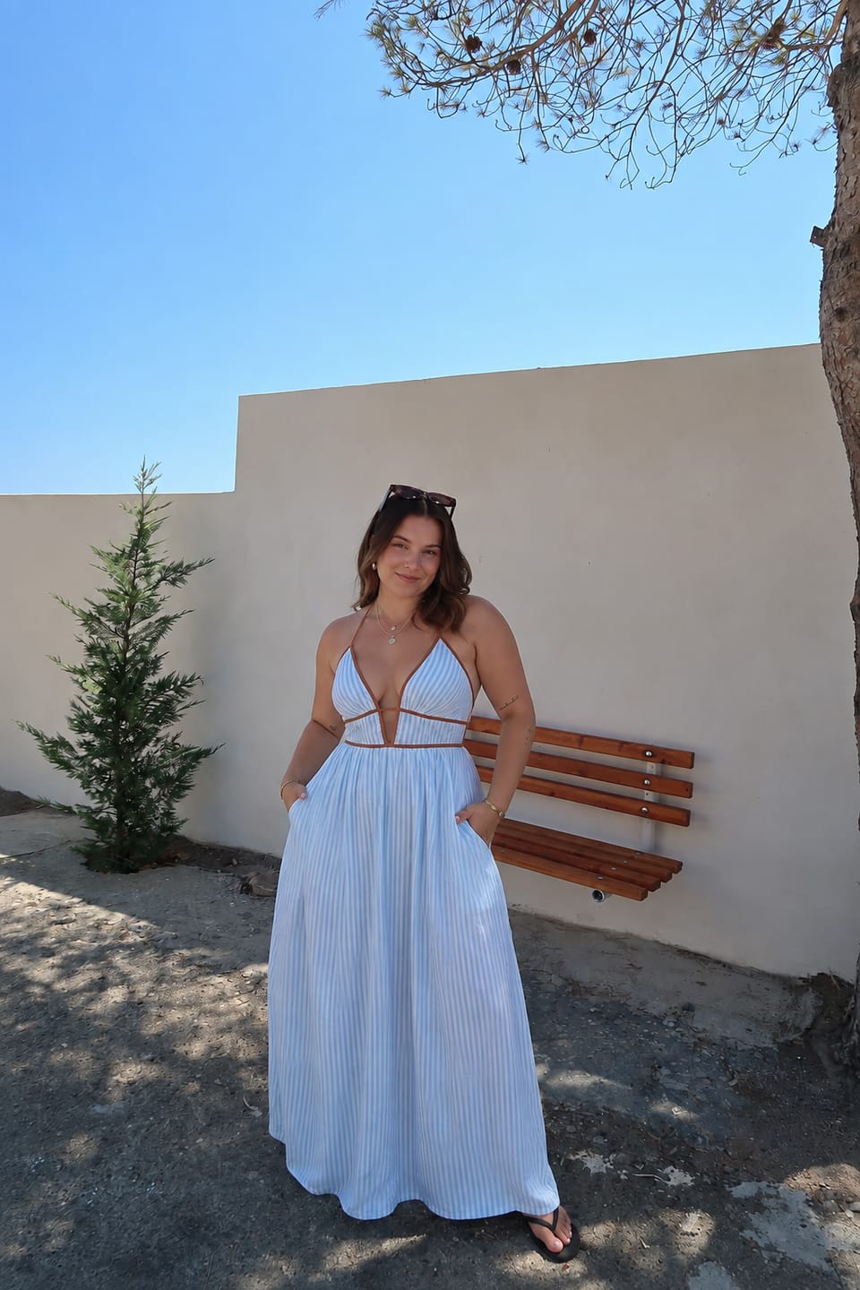Customer photo review of ALESSIA | VESTIDO LARGO DE ELEGANCIA MEDITERRÁNEA