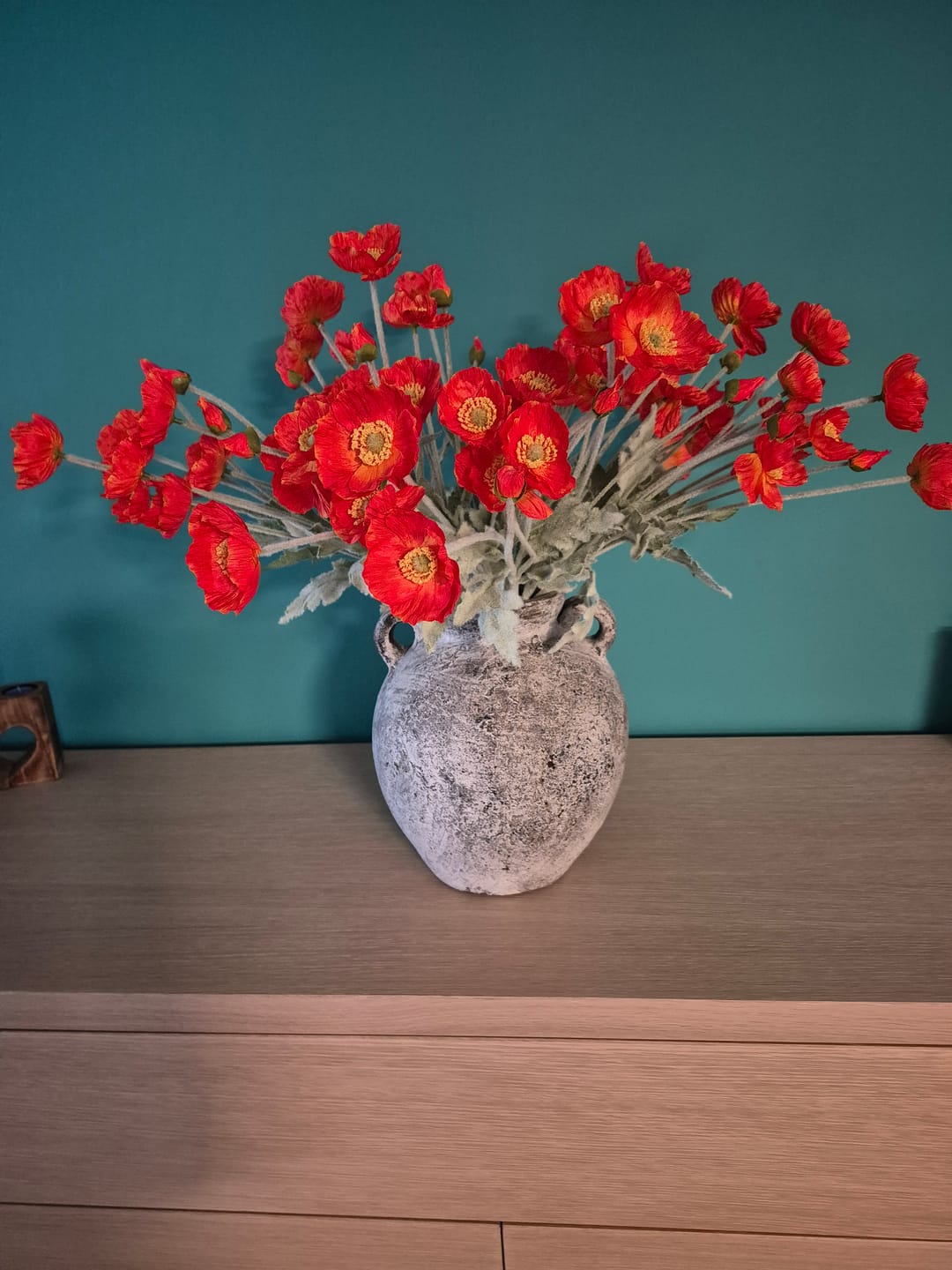 Customer photo review of Zijden Klaprozen - Oranje