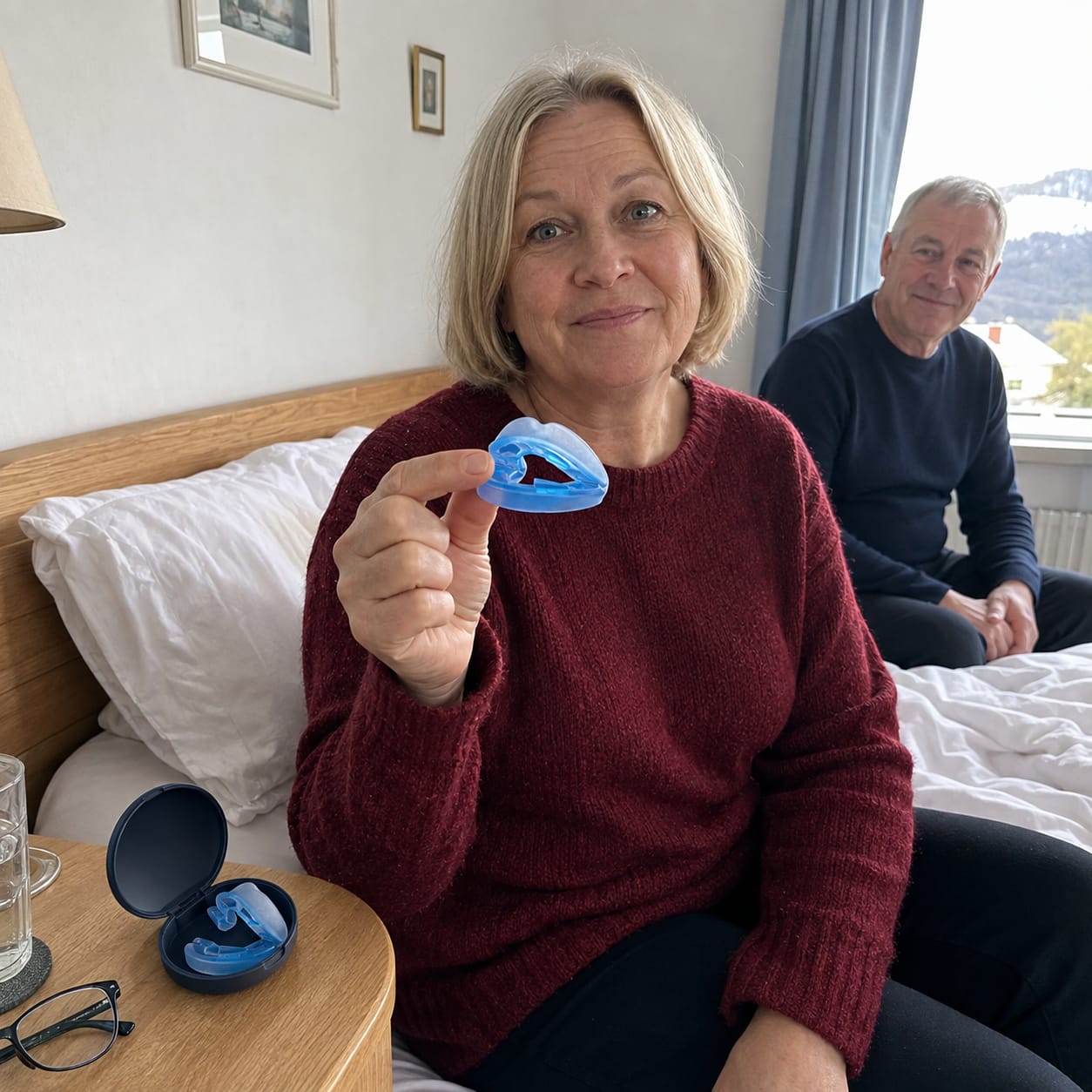 Customer photo review of Anti-Snoring Mouthpiece 2-Size Starter Pack