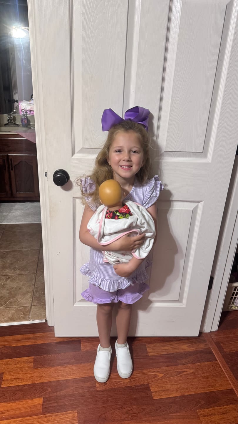 Customer photo review of Milly Stripe Ruffle Short Set Lavender