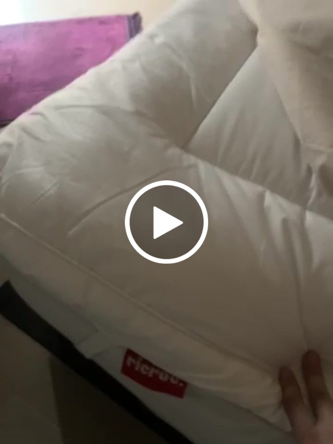 Customer video review of Micro Fiber Topper Mattress