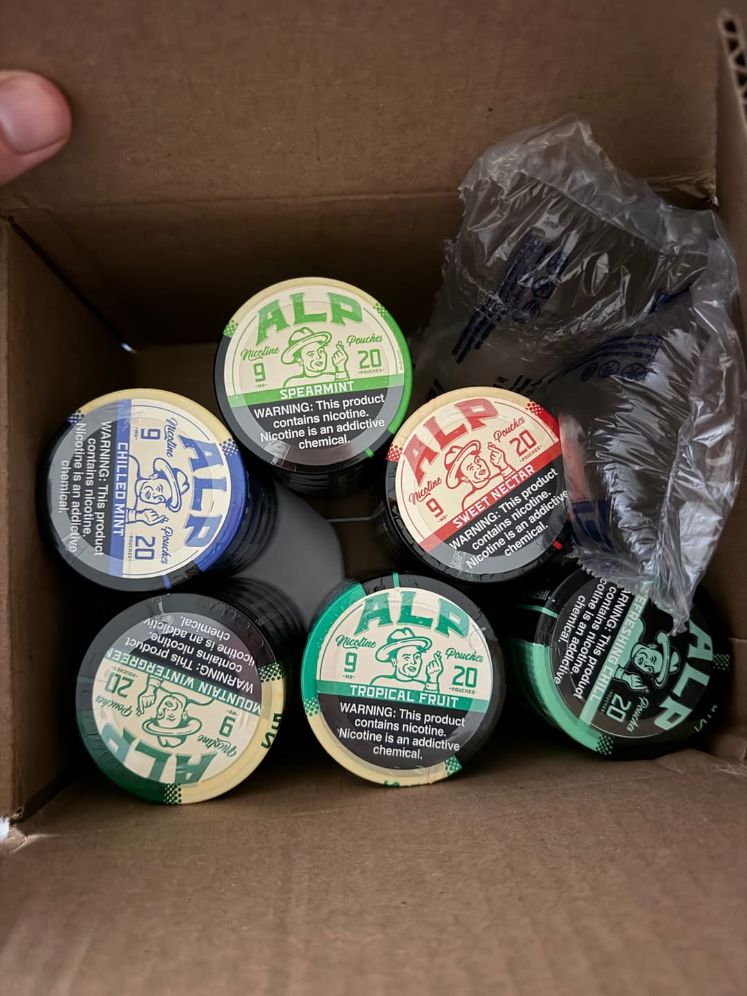 Customer photo review of 30 Pack Nicotine Pouches Combo