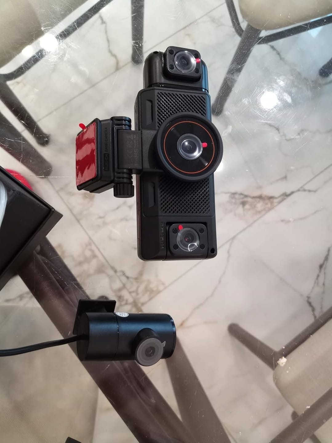 Customer photo review of BOLTHUT™ 4-Channel Dash Cam — 360° Front, Rear & Cabin, Night Vision