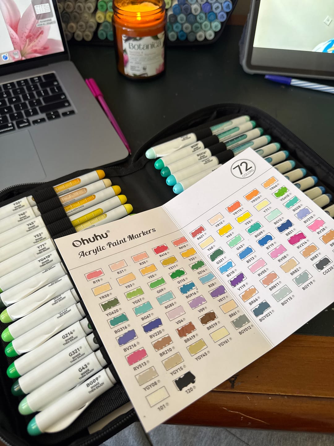 Customer photo review of Ohuhu Nahuku Direct-ink Acrylic Markers