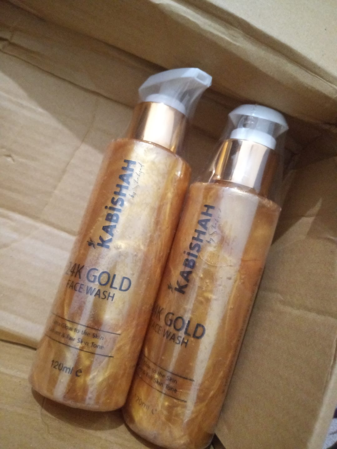 Customer photo review of 24K Gold Facewash Double Pack