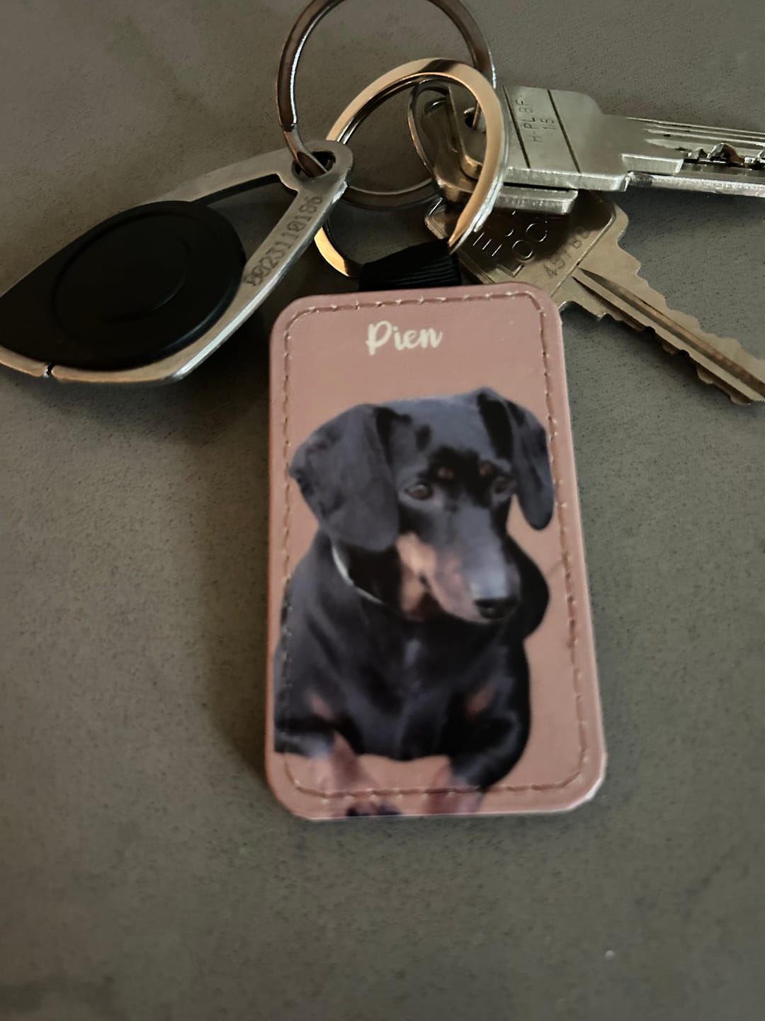 Customer photo review of Huisdier portret - Gepersonalliseerde sleutelhanger