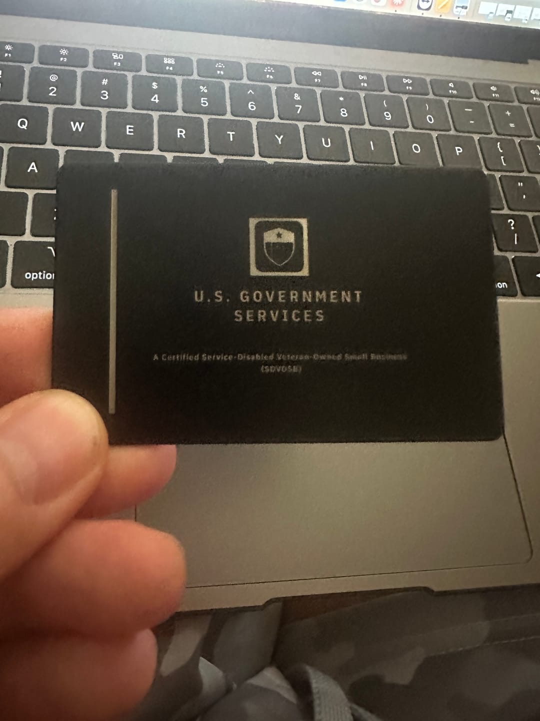 Customer photo review of Custom Metal Digital Business Card (Laser Engraved)