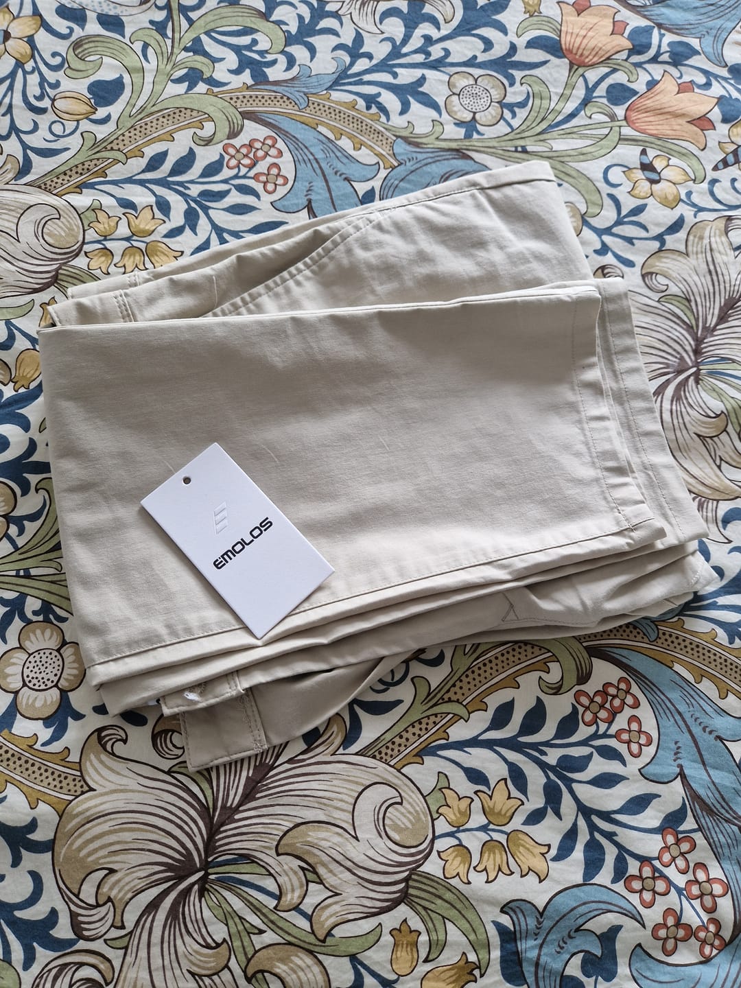 Customer photo review of Slim Fit Chino Trousers Soft Sand