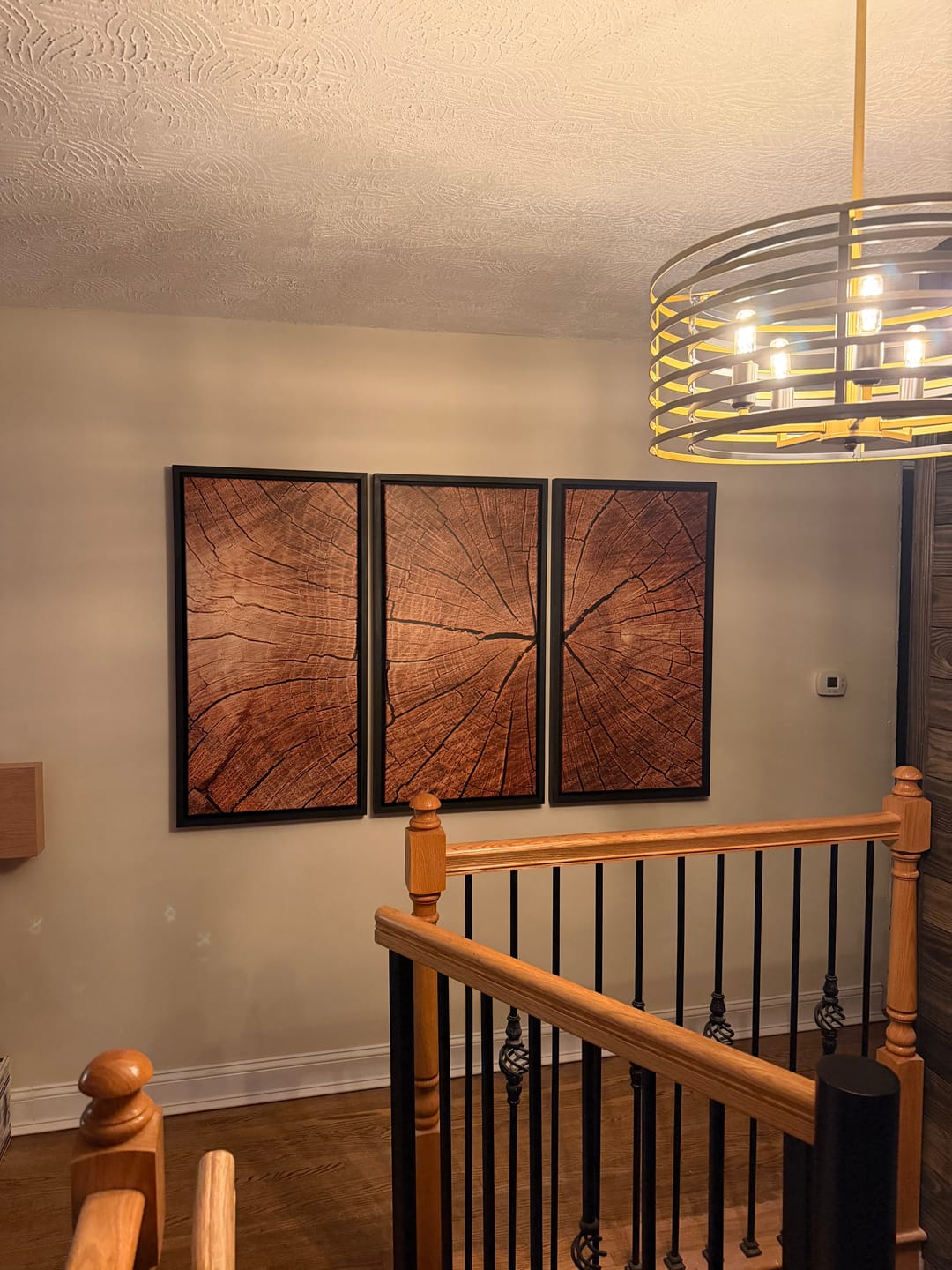 Customer photo review of Tree Ring Canvas Art, Rustic Wood Grain Wall Art, Tree Slice
