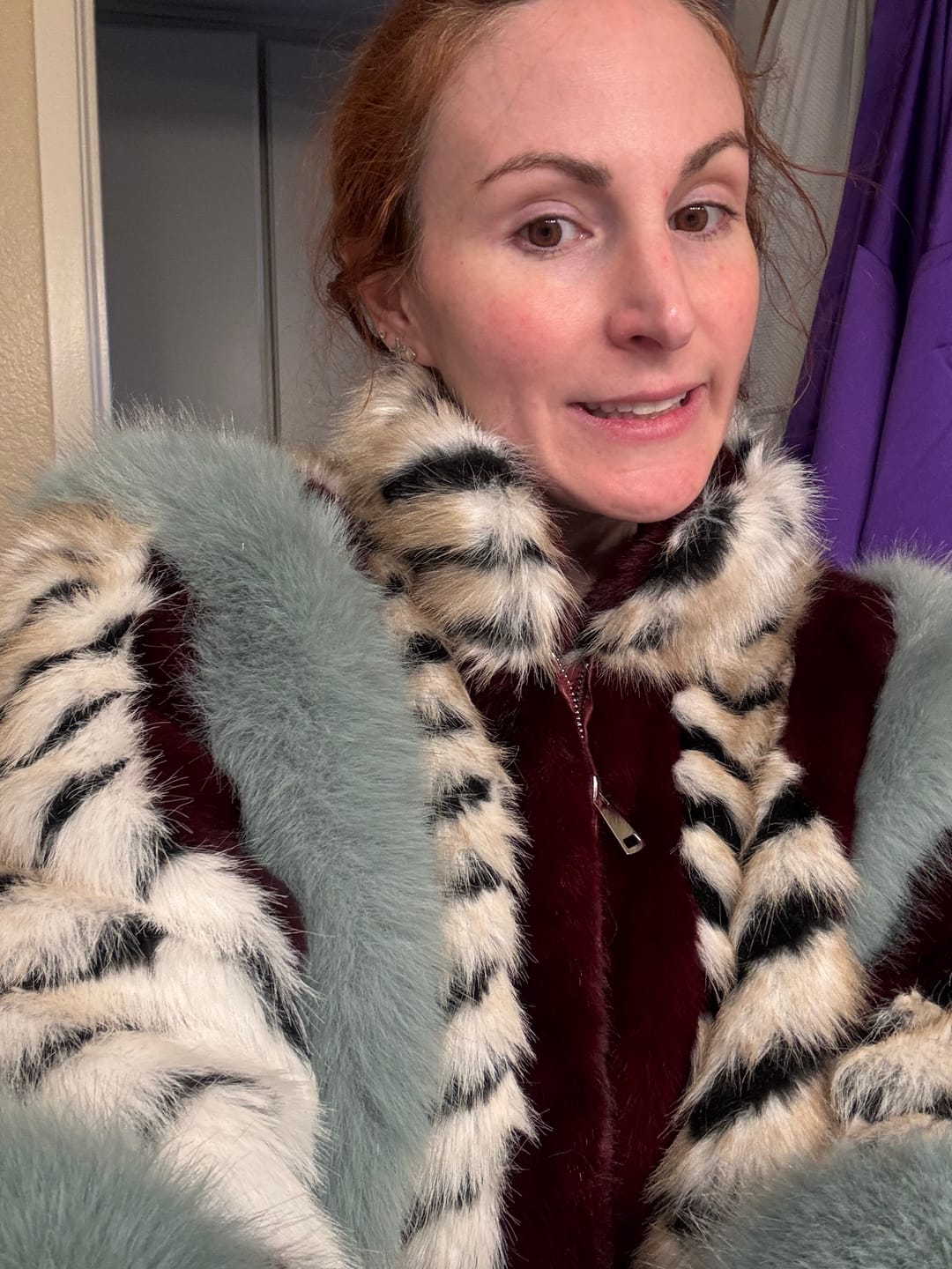 Customer photo review of INEZ MULTI FAUX FUR JACKET