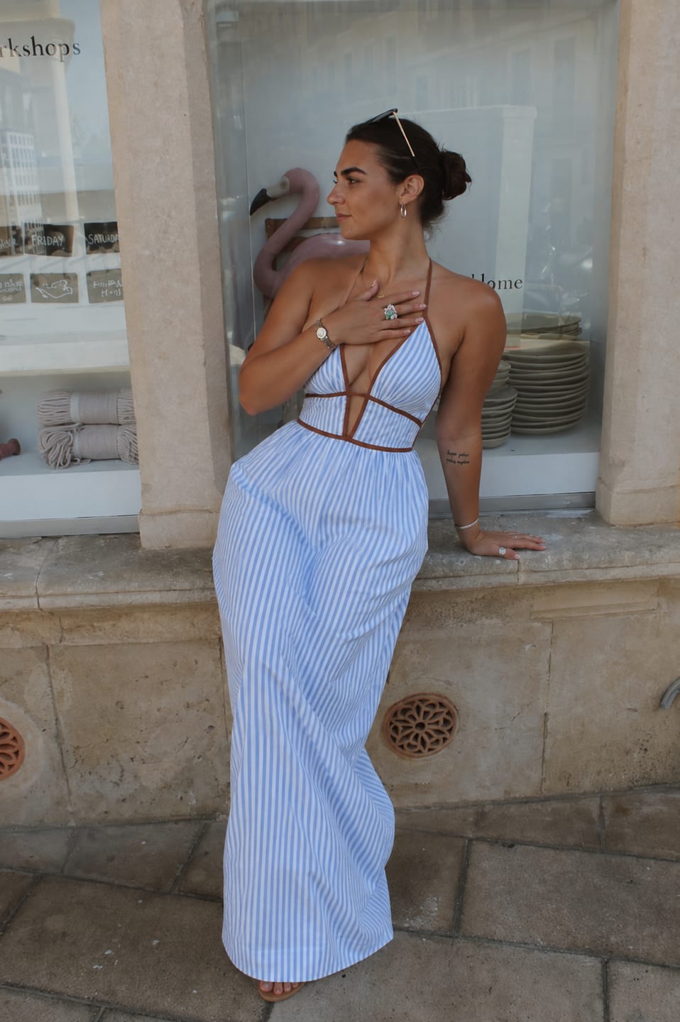 Customer photo review of ALESSIA | VESTIDO LARGO DE ELEGANCIA MEDITERRÁNEA