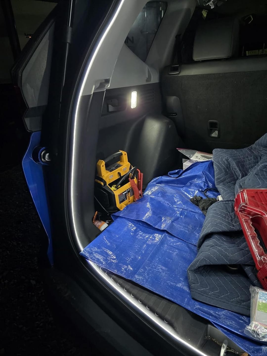 Customer photo review of BOLTHUT™ LED Trunk Light Strip — Auto-On Cargo Lighting