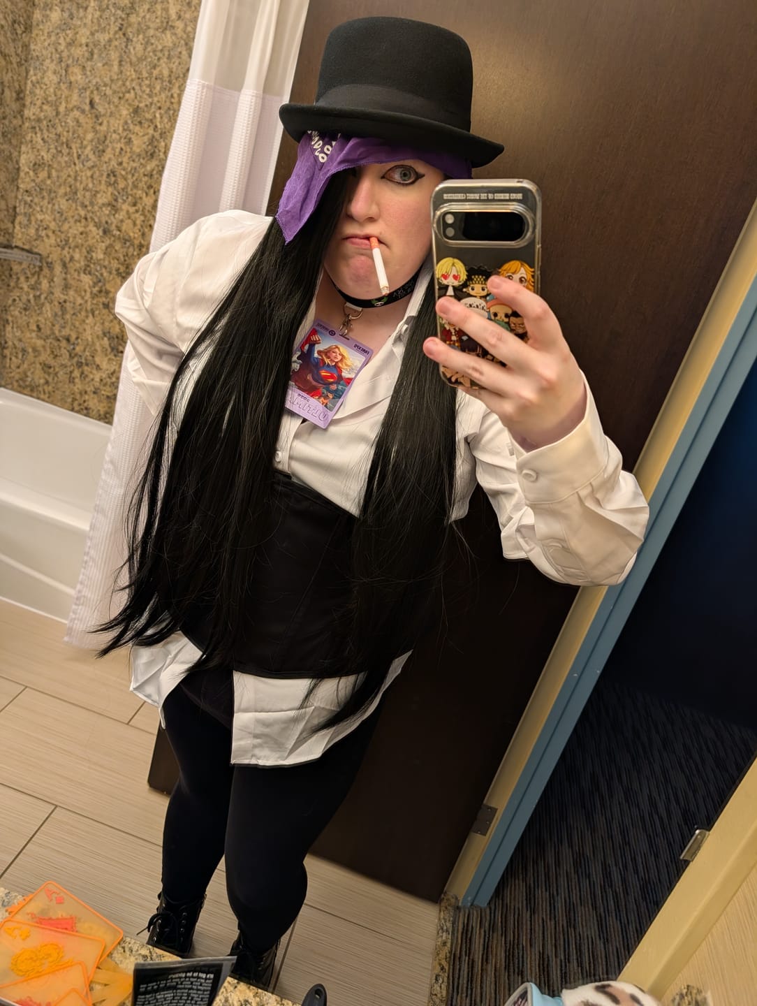 Customer photo review of Justice Online Su Wen Solid Black Basic Wig