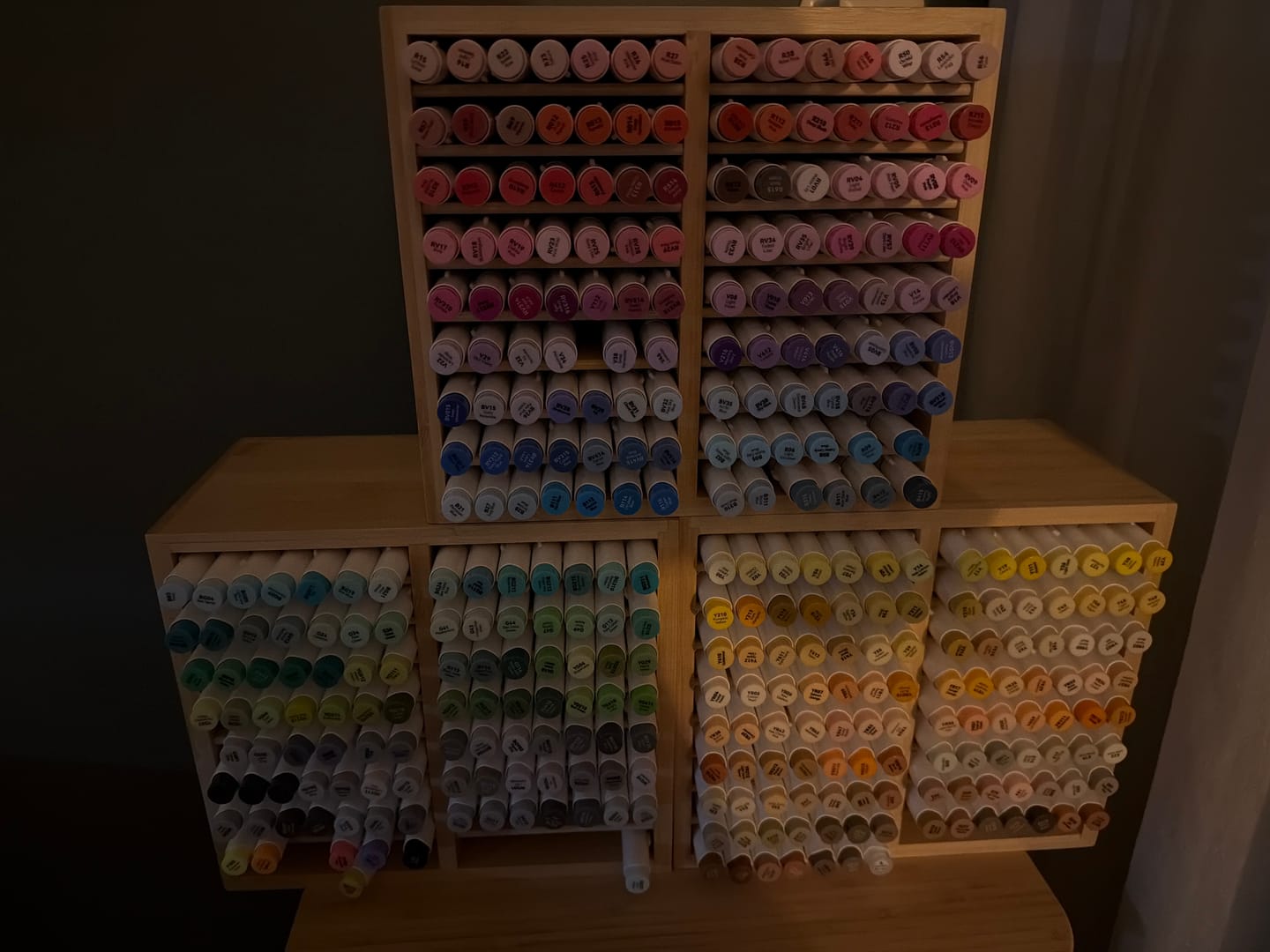 Customer photo review of Ohuhu Bamboo Marker Organizer