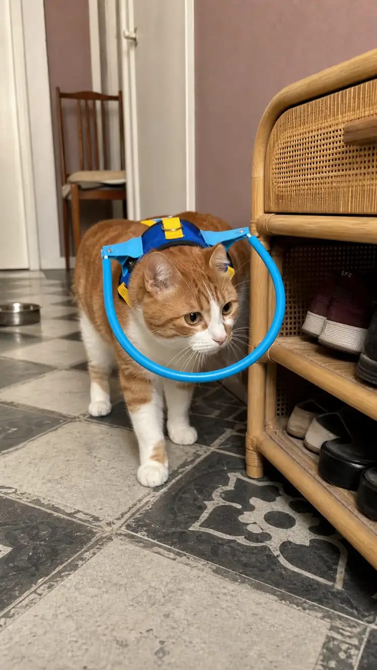 Customer photo review of Halo Safety Ring for Blind Pets