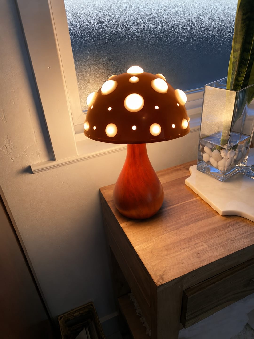 Customer photo review of Designer Mushroom Table Lamp
