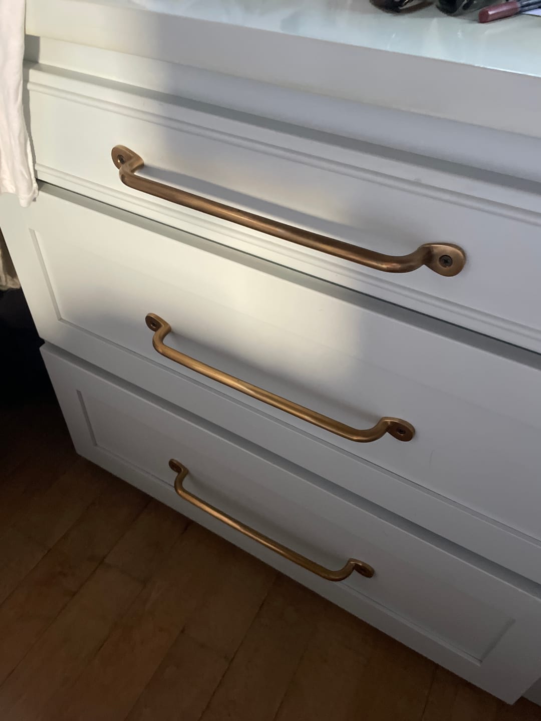 Customer photo review of Serene Cabinet Pulls - Antique Brass