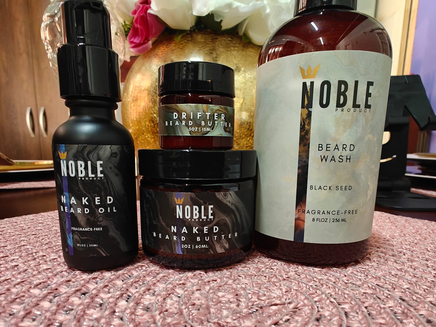 Customer photo review of NAKED BEARD CARE COMBO | Sensitive Skin | Fragrance-Free | Butter & Oil Set