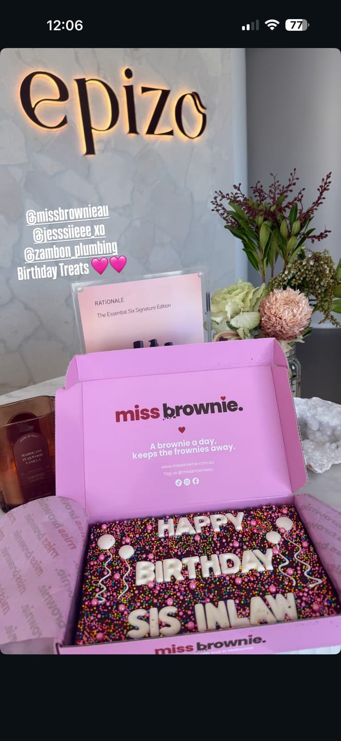 Customer photo review of Birthday Brownie · Large