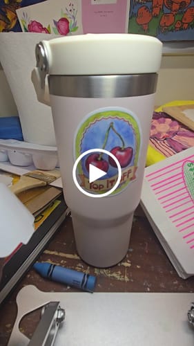 Customer video review of 100 - 3" Custom Vinyl Stickers