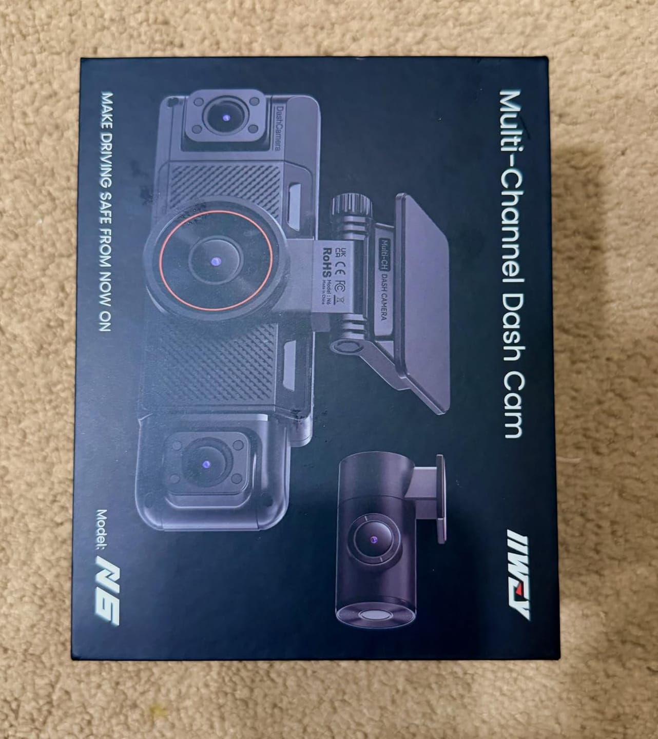 Customer photo review of BOLTHUT™ 4-Channel Dash Cam — 360° Front, Rear & Cabin, Night Vision