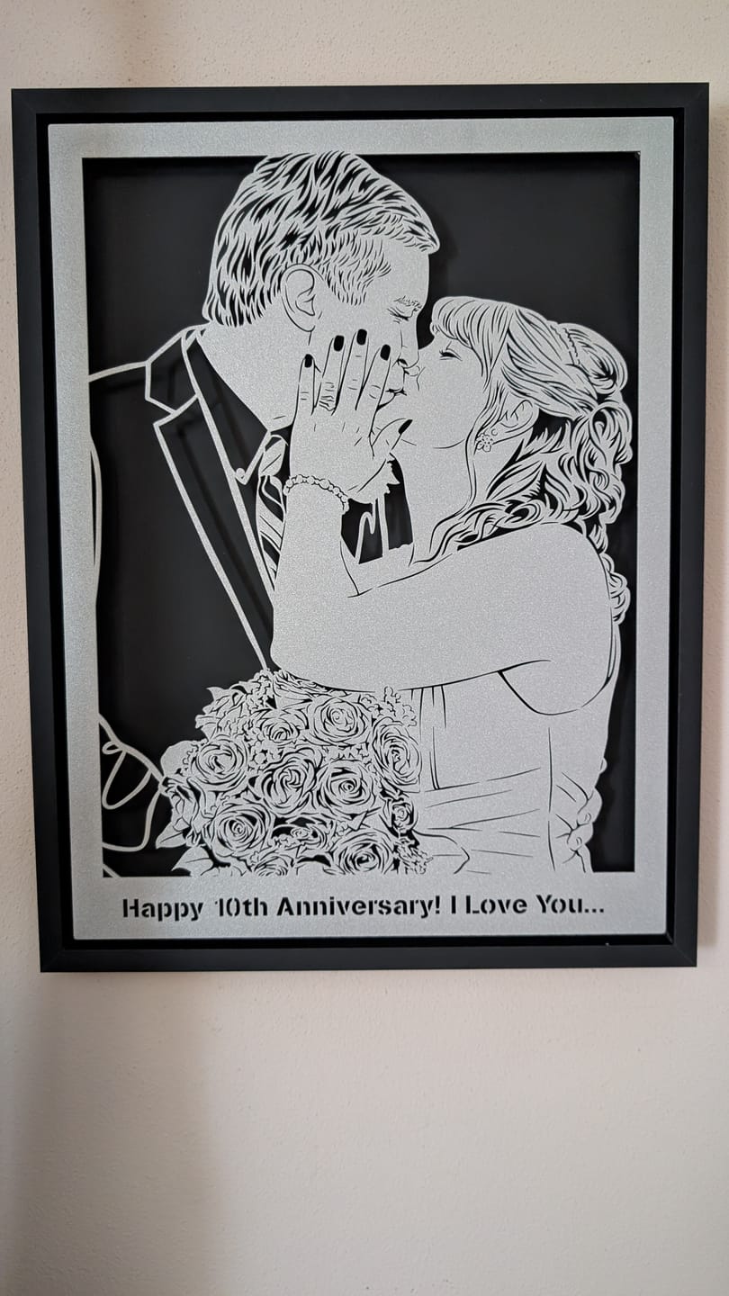 Customer photo review of Custom Metal Portrait