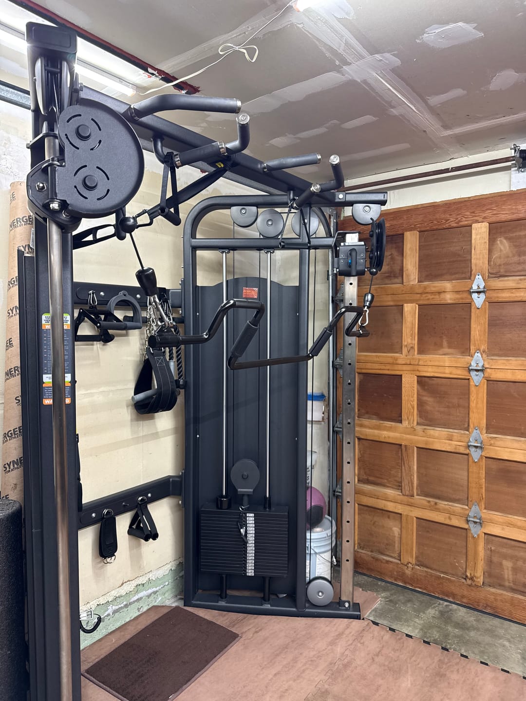 Customer photo review of - THE ANDREONI BAR ™ - A revolutionary and versatile cable machine attachment that replaces multiple bulky expensive gym machines.