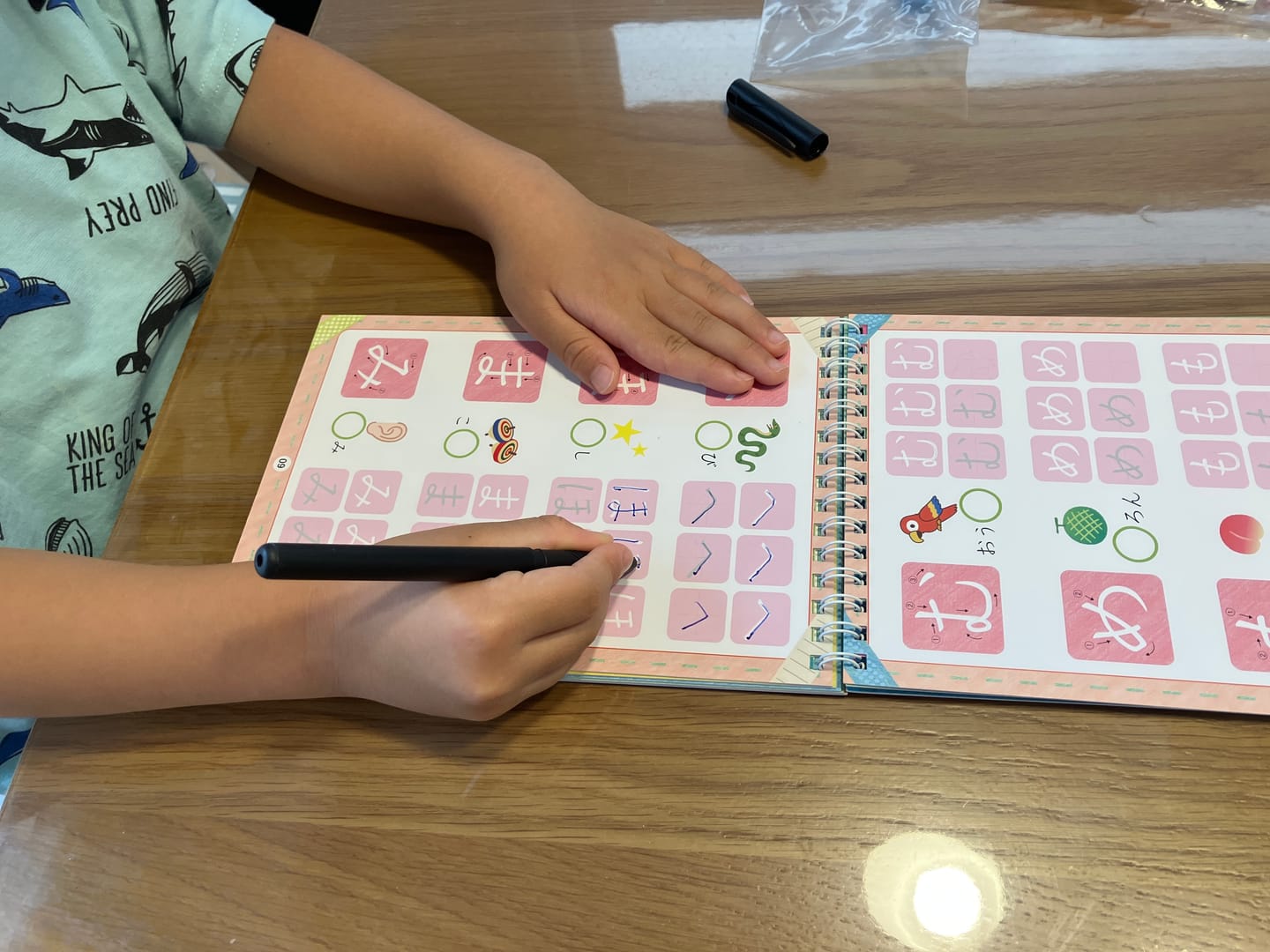 Customer photo review of 文字が消える!? まほうのドリル（ひらがな・カタカナ）