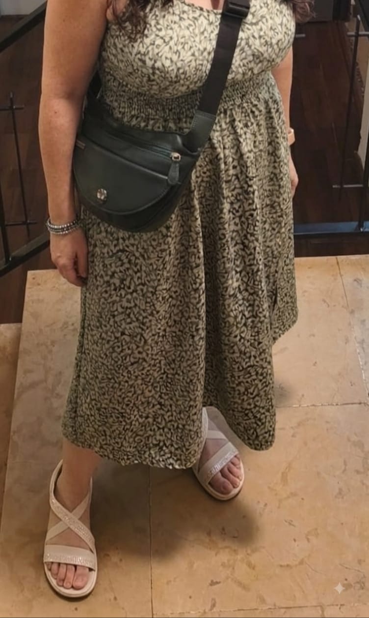 Customer photo review of Riñonera Luna "Special Green Luxury" Silver · Piel · Pieza Exclusiva Núm. 18790