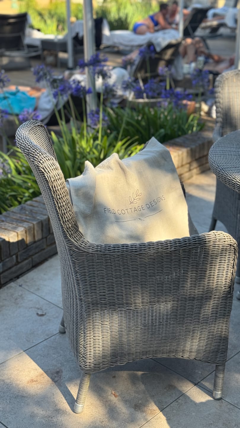 Customer photo review of Light Linen Beach Bag – Soft Tote
