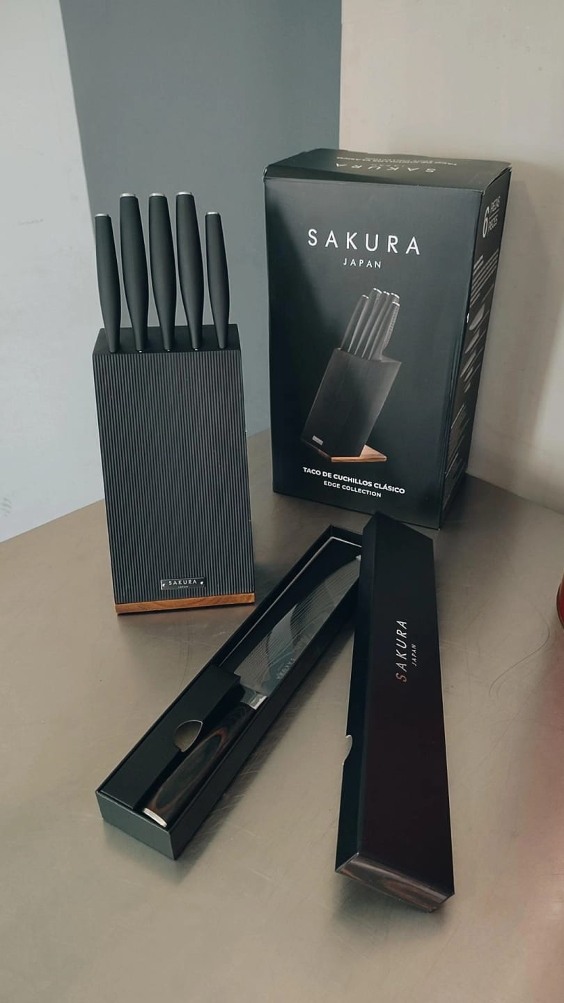 Customer photo review of Taco De Cuchillos Clásico Sakura Edge Collection - 6 Piezas