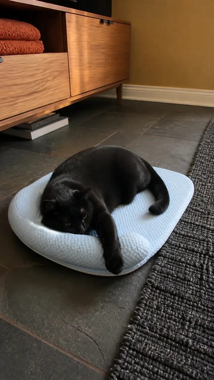 Customer photo review of Chillbuddy Oasis Cooling Pet Bed