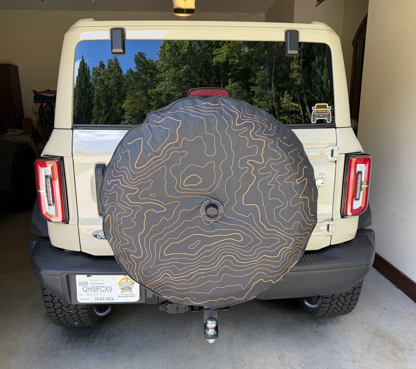 Customer photo review of Topographic Map Tire Cover