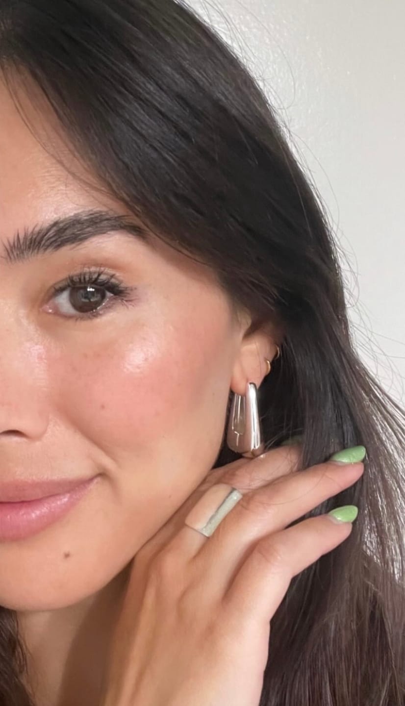 Customer photo review of Taper Earrings