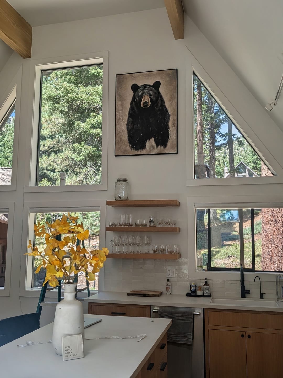 Customer photo review of Abstract Animal Bear Canvas Art #DW150