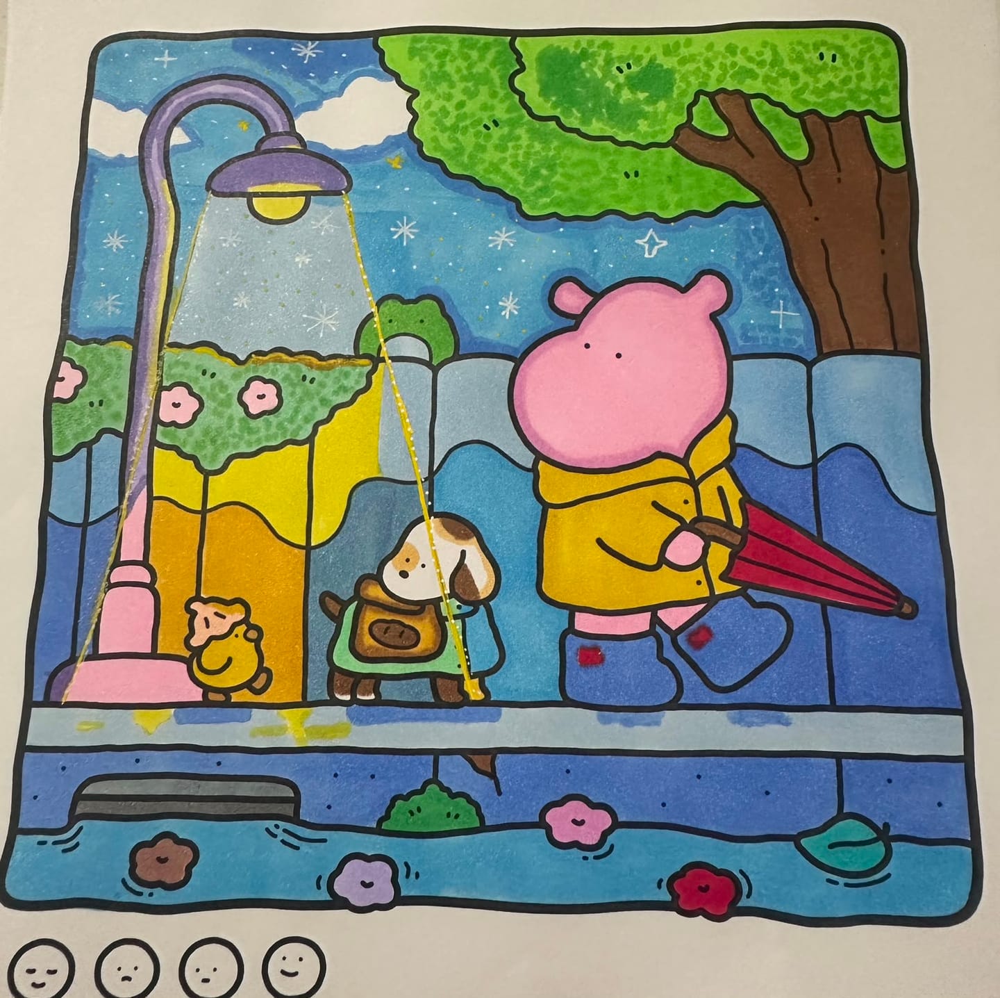 Customer photo review of Ohuhu x Jade Summer Alcohol Markers & Coloring Book Set, 47 Colors + 1 Colorless Blender, Honolulu B, Brush & Fine Dual Tips