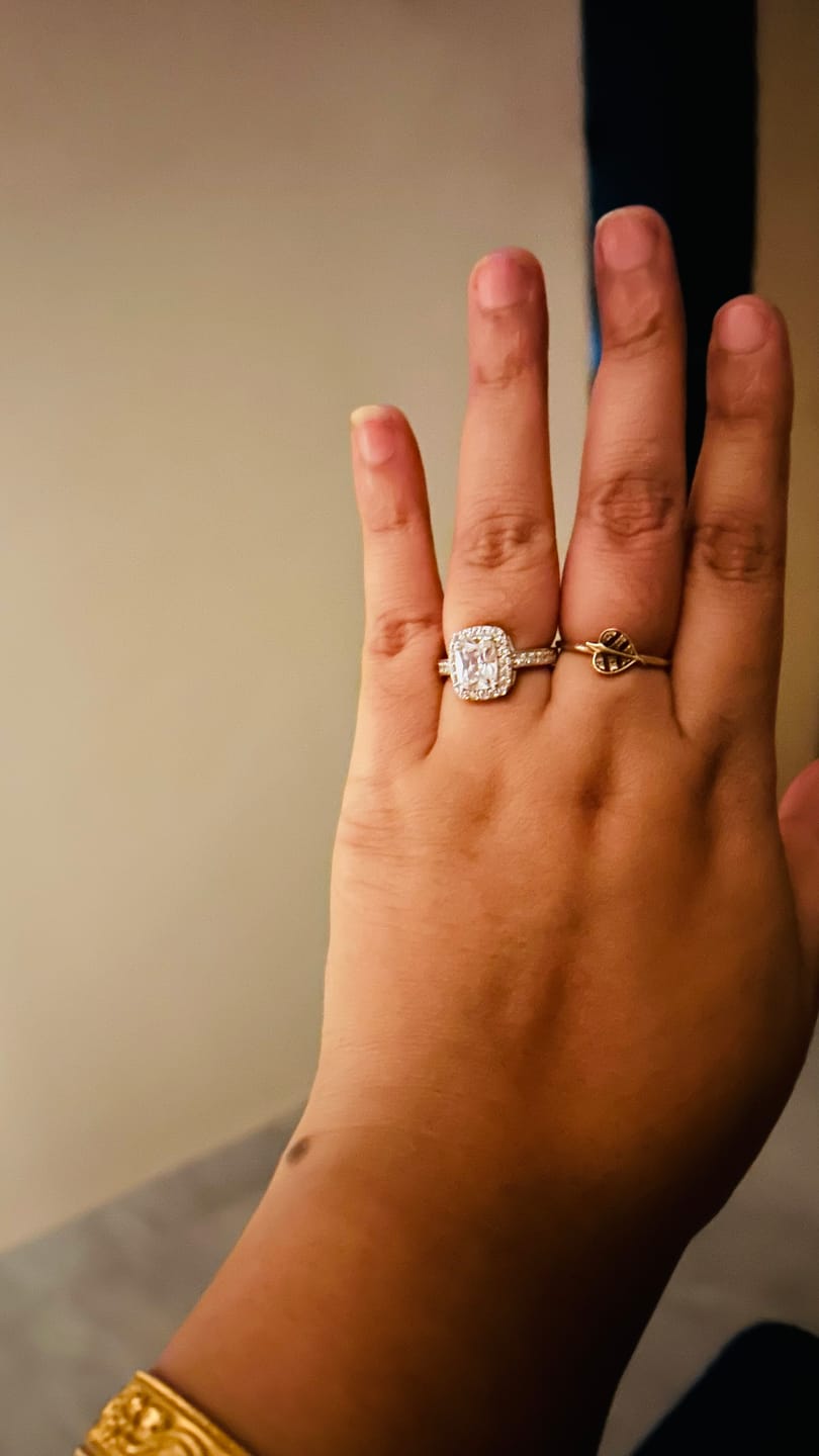 Customer photo review of Silver Classic Solitaire Ring