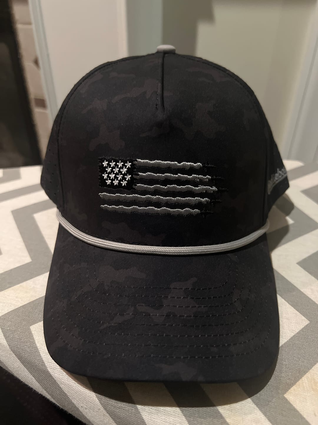 Customer photo review of USA Hat Black Camo
