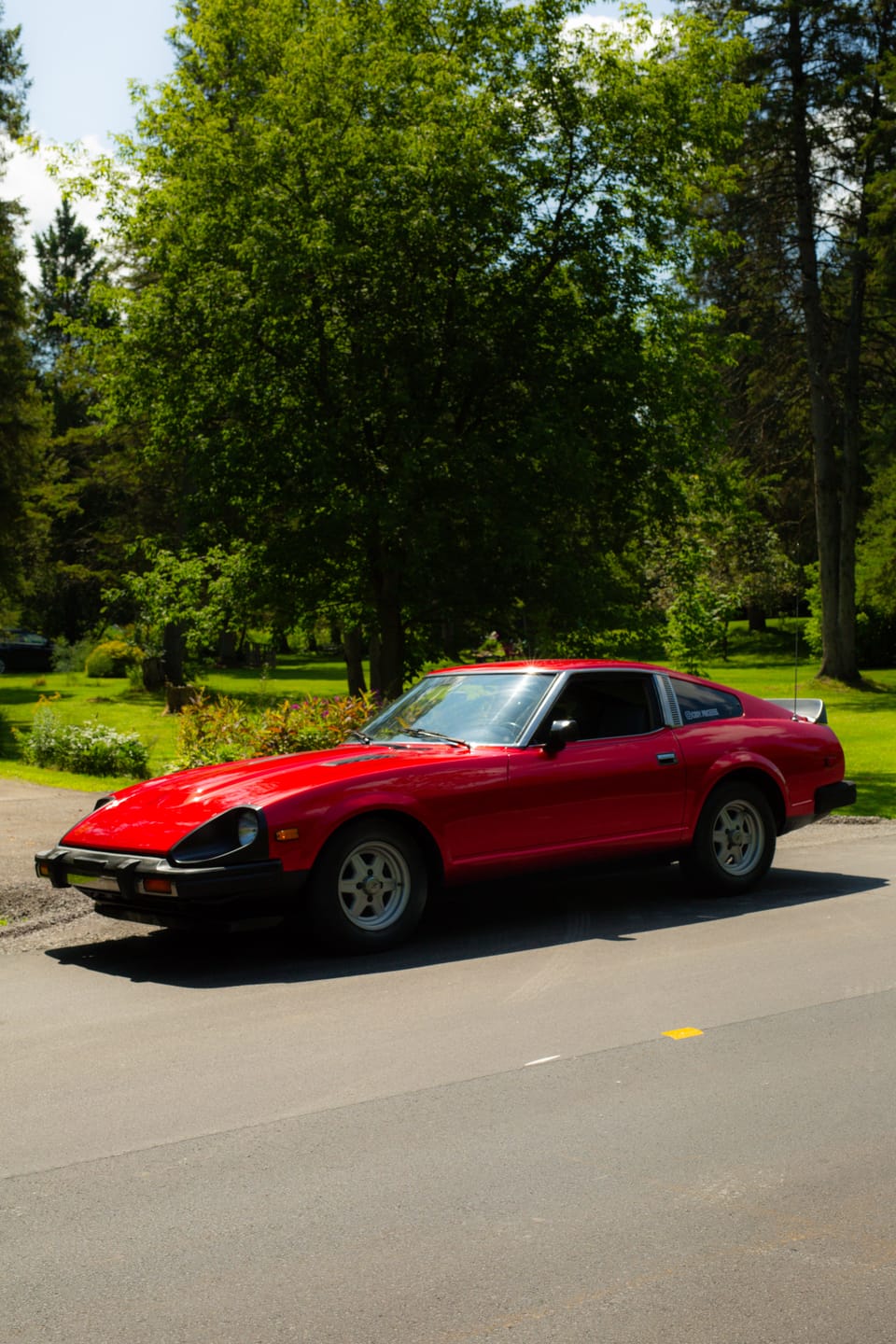 Customer photo review of Glossy Metallic Vampire Red Vinyl Wrap
