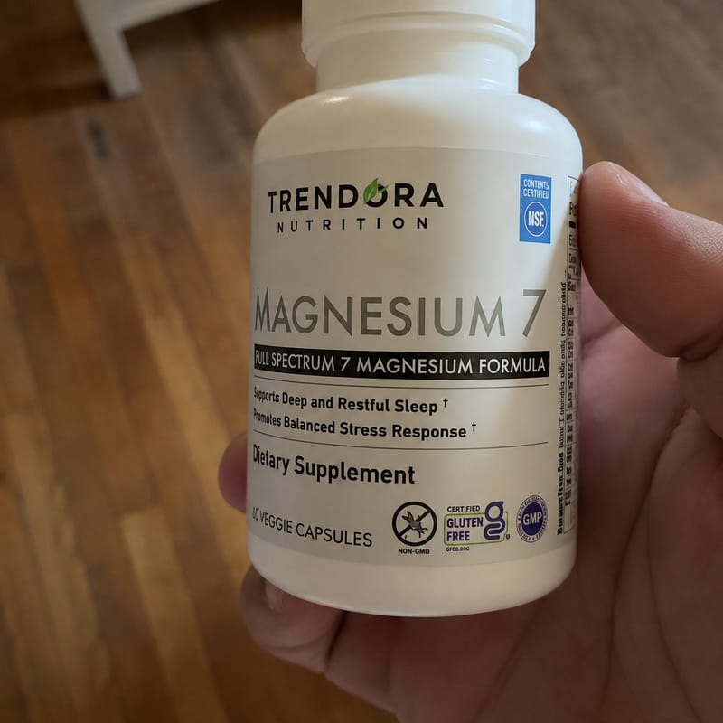Customer photo review of Trendora Nutrition Magnesium 7 Daily Natural Magnesium & Sleep Supplement