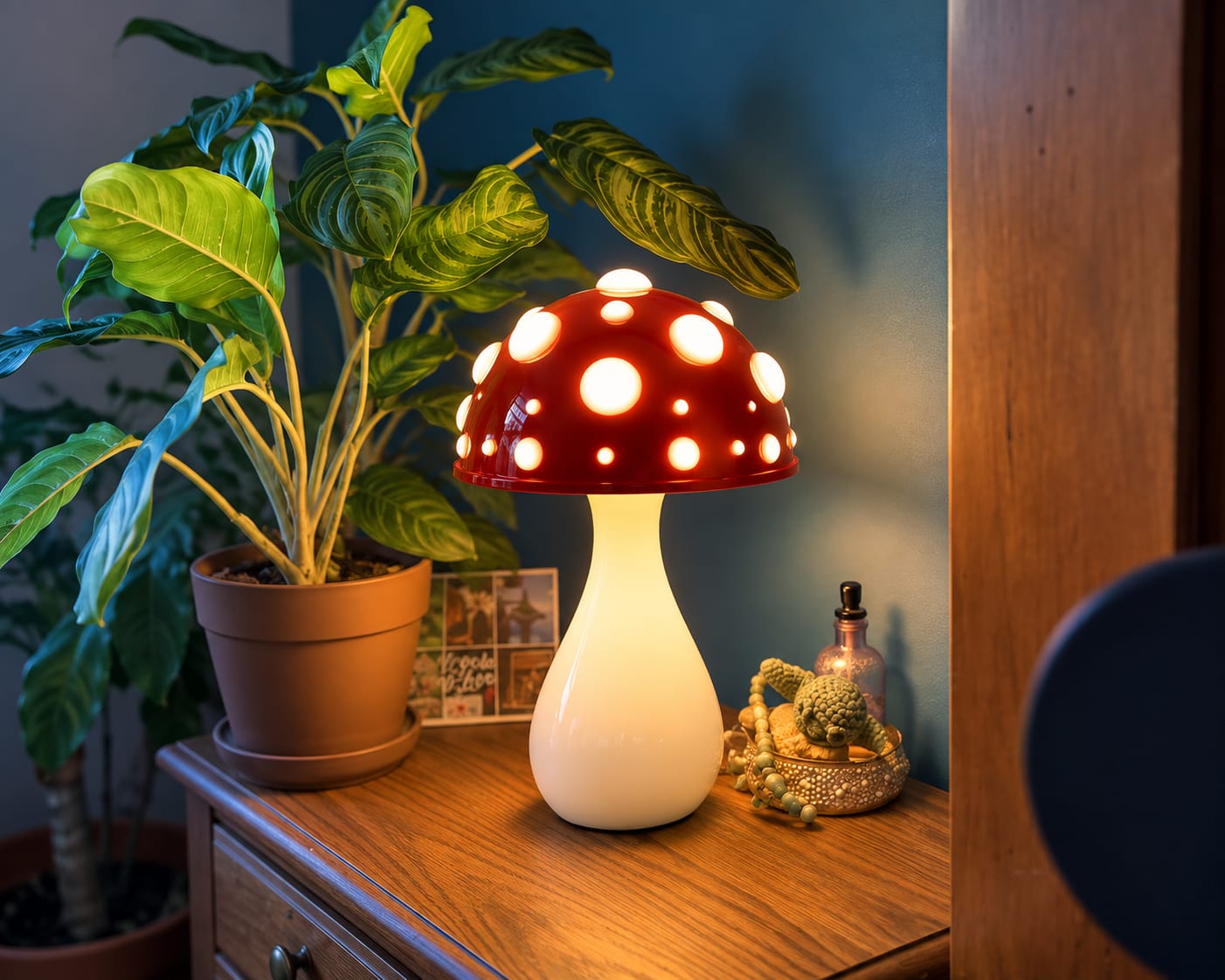 Customer photo review of Designer Mushroom Table Lamp
